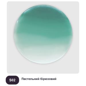Реальний викрас колер-пасти COLORFUN S02 «Пастельний бірюзовий» у затверділій епоксидній смолі Resin Pro