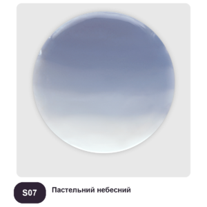 Реальний викрас колер-пасти COLORFUN S07 «Пастельний небесний» у затверділій епоксидній смолі Resin Pro