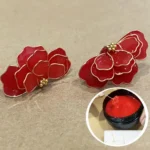 Червоні дротяні квіти, покриті кольоровою DIP Resin